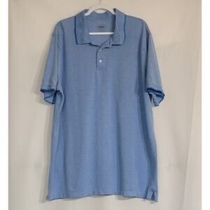 The Foundry Supply Co Heathered Blue Golf Knit Polo Shirt Mens Size: 3XLT Tall